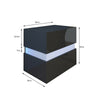 High Gloss Bedside Table Nightstand Cabinet Chest of 2 Drawer RGB LED Light Lamp