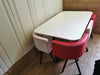 White Wooden Dining Table & 6 Chairs Rretro