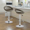 2X Rattan PU Bar Stools Breakfast Bar Chair Kitchen Stool Swivel Barstool