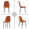 Set of 2/4/6 Velvet Dining Chairs Padded Seat Metal Legs Kitchen Home Office UK