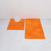 2 Piece Loop Bath Mat Ultra Soft Bathroom Rug Anti Slip Toilet Rug Pedestal Set