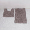 2 Piece Loop Bath Mat Ultra Soft Bathroom Rug Anti Slip Toilet Rug Pedestal Set