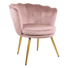 Genesis Flora Accent Tub Chair Scallop Armchair Petal Back With Golden Legs