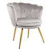 Genesis Flora Accent Tub Chair Scallop Armchair Petal Back With Golden Legs