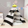 Large Canvas Kids Teepee White Tent Childs Wigwam Indoor Outdoor Play House Gift