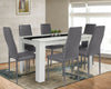 Wood Dining Table and Chairs 4 / 6 Set Pu Leather Seat Kitchen Room Furniture