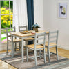 Compact Solid Wood Dining Table and 4 Chairs Set Home Kitchen Furniture 4 Colour