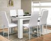 Wood Dining Table and Chairs 4 / 6 Set Pu Leather Seat Kitchen Room Furniture