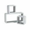 Set of 3 Cube Rectangle Wall Mounted Floating Shelves Shelf Hanging Book Display