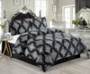 Jacquard Bedspread 3 Piece Heavy Quilted Comforter Set Floral Pattern Bed Throw