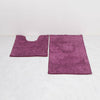 2 Piece Loop Bath Mat Ultra Soft Bathroom Rug Anti Slip Toilet Rug Pedestal Set