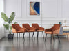Set of 1/2 Dining Chairs Velvet/PU Upholstered Seat Armchairs w/Backrest Kitchen