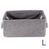 Fabric Storage Box Plain Foldable Collapsible Rope Handles Storage Cubes Basket
