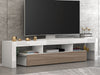 200cm RGB Moern Furniture TV Unit Cabinet Stand Doors LED Light With Drawer UK