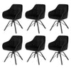 1/2/4/6x Velvet Padded Dining Chair w/ Backrest Lounge Kitchen Swivel Armchair