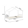 Single Kids Floor Beds Pine Wood House Bed Frame Toddler Children Bedstead Cabin