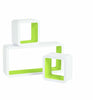 Set of 3 Cube Rectangle Wall Mounted Floating Shelves Shelf Hanging Book Display