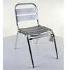 Aluminium Chrome Bistro Table Square Round Stacking Chair Cafe Outdoor Furniture