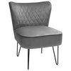 Velvet Fabric Scallop Back Chair Lounge Occasional Accent Sofa Armchair 5 Styles