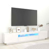 Modern TV Unit Cabinet Stand High Gloss Doors 200cm with LED Lights Drawers