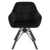 1/2/4/6x Velvet Padded Dining Chair w/ Backrest Lounge Kitchen Swivel Armchair
