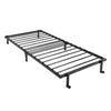 H.J Wedoo 3FT Single Metal Bed Frame Folding Bed Trundle Bed With Wheels Black