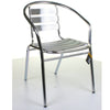 Aluminium Chrome Bistro Table Square Round Stacking Chair Cafe Outdoor Furniture