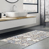 120cm Vinyl Floor Mat Rug Tile Mosaic Pattern Non Slip Easy Clean Home Decor