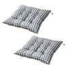 2/4PCS Seat Pad Dining Room Kitchen Garden Chair Cushions Tie On Flower Check UK