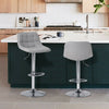 2×Bar Stools Leather / Velvet Chairs Breakfast Chair Swivel Gas Lift Adjustable