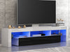 200cm RGB Moern Furniture TV Unit Cabinet Stand Doors LED Light With Drawer UK