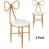 2x Romantic Designed Butterfly Bow Tie Vanity Chair Nordic Makeup Dressing Stool