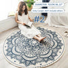 120CM Bohemia Style Round Morocco Area Rug Tassel Carpet Mat Floor Blanket A+