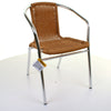 Aluminium Chrome Bistro Table Square Round Stacking Chair Cafe Outdoor Furniture
