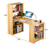 Computer Desk With Shelves Laptop Study PC Table 120cm Home Office Corner Desk