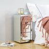 Mirrored Glass Bedside Table Nightstand Storage Cabinet Chest of 2/3 Drawers UK