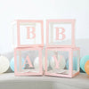 4X Baby Transparent Boxes Storage Ballons Kid Baby Shower Party Birthday Decor