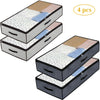 4Pcs Zipped Underbed Clothes Storage Bags Organizer Wardrobe Cube Closet Boxes w