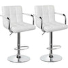 2/4/6x Modern Faux Leather Bar Stools Breakfast Chairs Swivel Gas Lift Kitchen