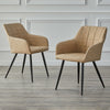 2 Pcs Dining Chairs Armchair PU / Velvet Kitchen Dining Room Restaurant Office