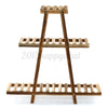 3 Tier Outdoor Wooden Flower Plant Pot Shelf Stand Folding Display Ladder Garden