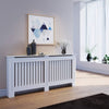 Radiator Cover White Unfinished Modern Traditional Wood Grill Cabinet Shelf MDF