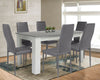 Wood Dining Table and Chairs 4 / 6 Set Pu Leather Seat Kitchen Room Furniture