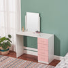 Modern Dressing Table Set Makeup Desk w/4 Drawer Large Mirror &Stool Bedroom UK