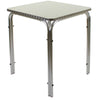 Aluminium Chrome Bistro Table Square Round Stacking Chair Cafe Outdoor Furniture