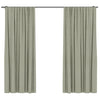 Thick Thermal Blackout Curtain Pencil Pleat Eyelet Ring Top Pair Curtains Panel