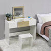 Dressing Table Stool Bedroom Vanity Set Makeup Desk W/ Flip up Mirror & Drawer