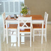 4 Colors Solid Pine Wood Dining table and 2/4 chairs Set Home Kitchen Furniture