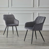 2 Pcs Dining Chairs Armchair PU / Velvet Kitchen Dining Room Restaurant Office
