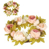 Artificial Door Wreath Hanging Rose Peony Flower Garland Fake Plant Home Decor